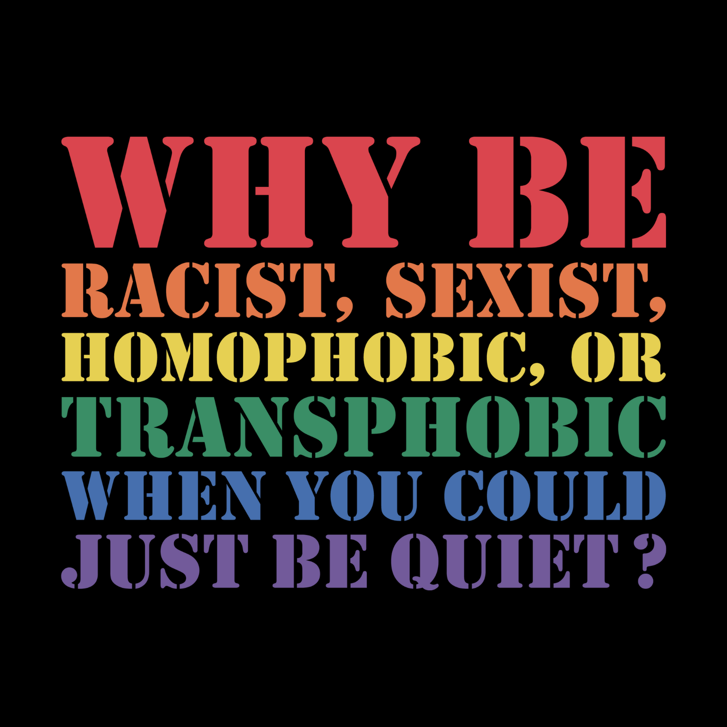 JUST BE QUIET