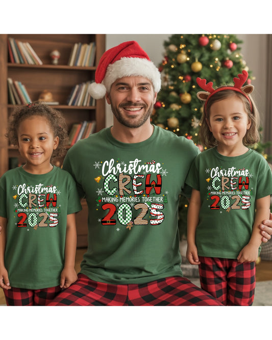 Family Christmas Crew 2025 White Lettering