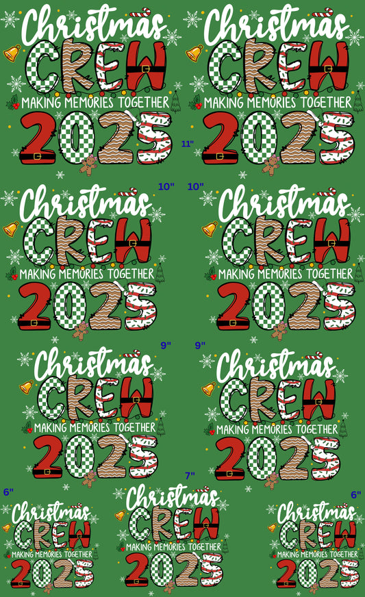 Family Christmas Crew 2025 White Lettering