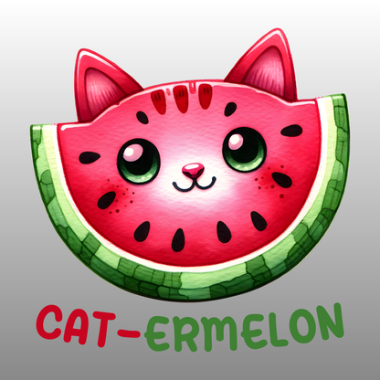 UV DTF Stickers Cat-ermelon