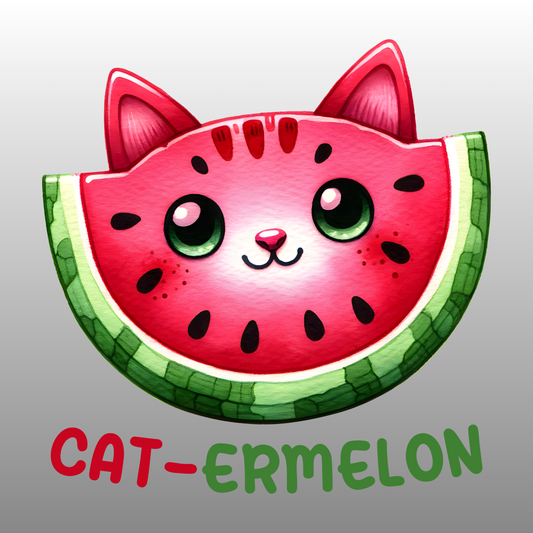 UV DTF Stickers Cat-ermelon