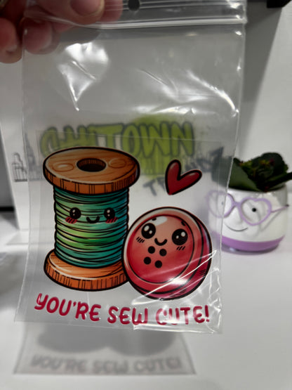 UV DTF Stickers You're Sew Cute
