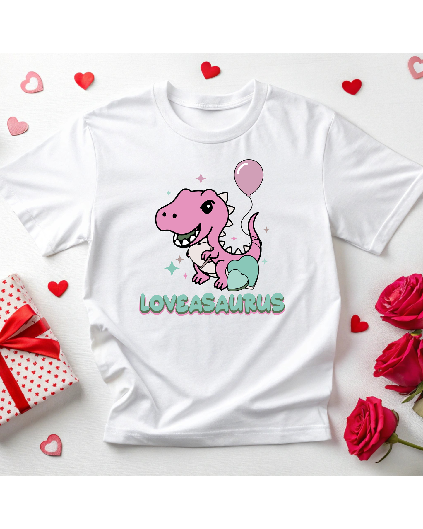 💘🦖 Valentine’s Gang Sheet – Sweethearts & Loveasaurus 🦖💘